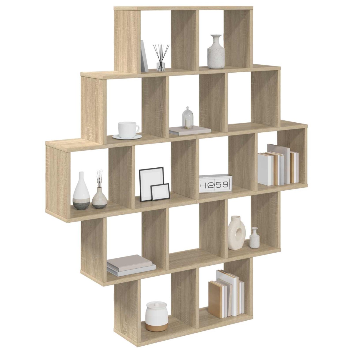 vidaXL Ράφι Τοίχου Sonoma Δρυς 120 x 20 x 136 εκ Επεξεργασμένο Ξύλο