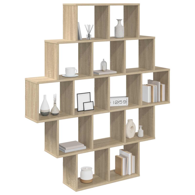 vidaXL Ράφι Τοίχου Sonoma Δρυς 120 x 20 x 136 εκ Επεξεργασμένο Ξύλο
