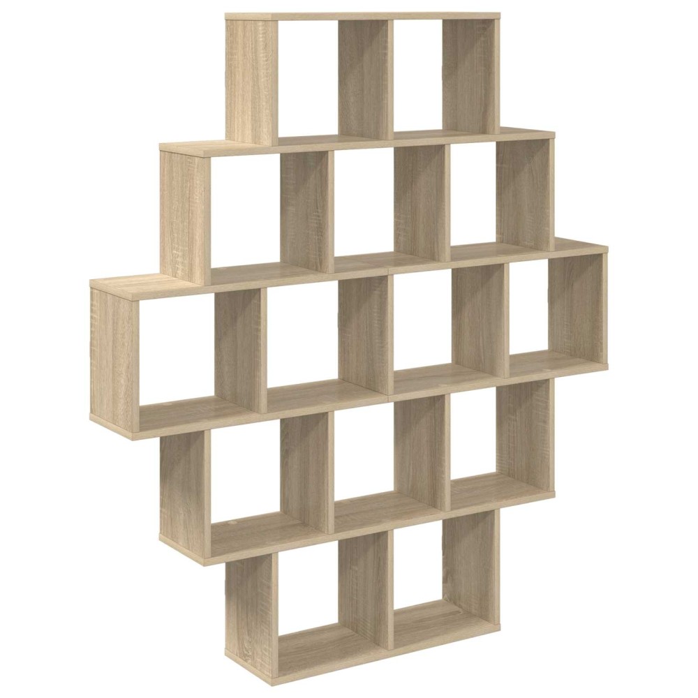 vidaXL Ράφι Τοίχου Sonoma Δρυς 120 x 20 x 136 εκ Επεξεργασμένο Ξύλο