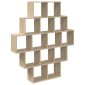 vidaXL Ράφι Τοίχου Sonoma Δρυς 120 x 20 x 136 εκ Επεξεργασμένο Ξύλο
