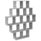 vidaXL Ράφι Τοίχου Γκρι Σκυροδέματος 120 x 20 x 136 εκ