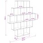 vidaXL Ράφι Τοίχου Γκρι Σκυροδέματος 120 x 20 x 136 εκ