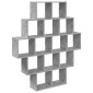 vidaXL Ράφι Τοίχου Γκρι Σκυροδέματος 120 x 20 x 136 εκ