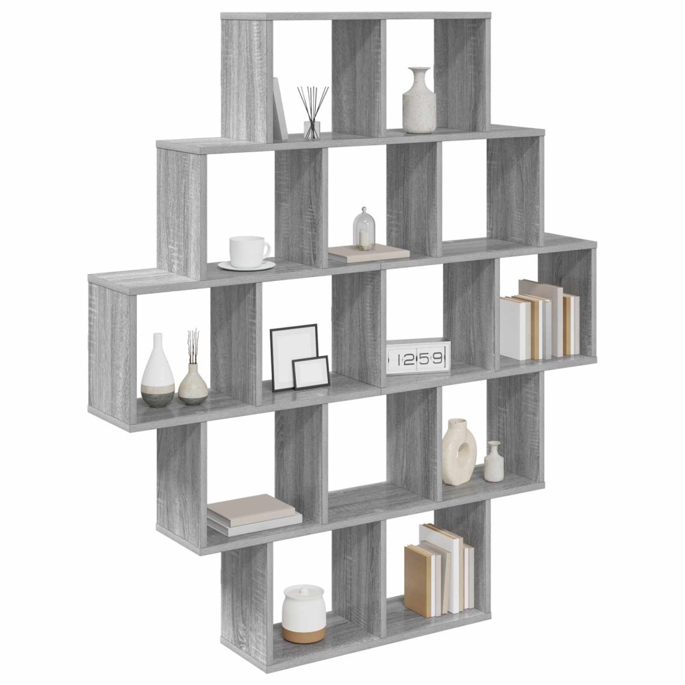vidaXL Ράφι Τοίχου Γκρι Sonoma 120 x 20 x 136 εκ Επεξεργασμένο Ξύλο