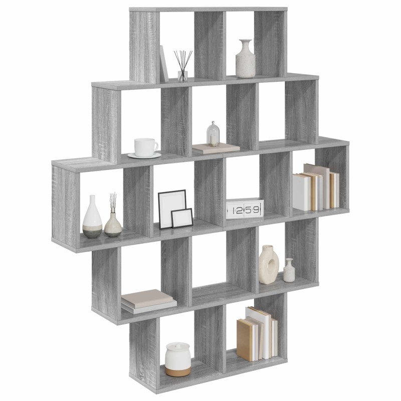 vidaXL Ράφι Τοίχου Γκρι Sonoma 120 x 20 x 136 εκ Επεξεργασμένο Ξύλο