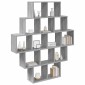 vidaXL Ράφι Τοίχου Γκρι Sonoma 120 x 20 x 136 εκ Επεξεργασμένο Ξύλο