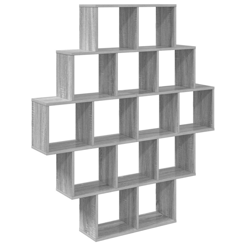 vidaXL Ράφι Τοίχου Γκρι Sonoma 120 x 20 x 136 εκ Επεξεργασμένο Ξύλο