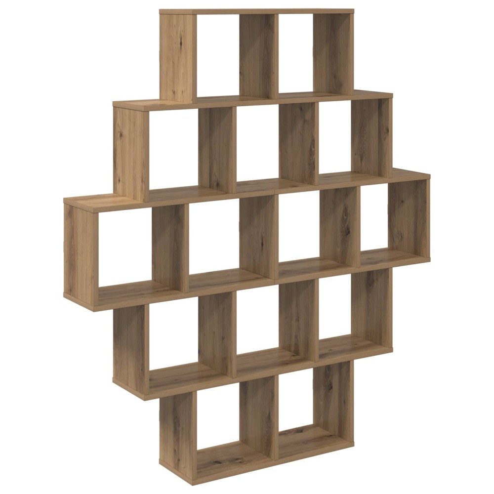vidaXL Ράφι Τοίχου Artisan Δρυς 120 x 20 x 136 εκ Επεξεργασμένο Ξύλο
