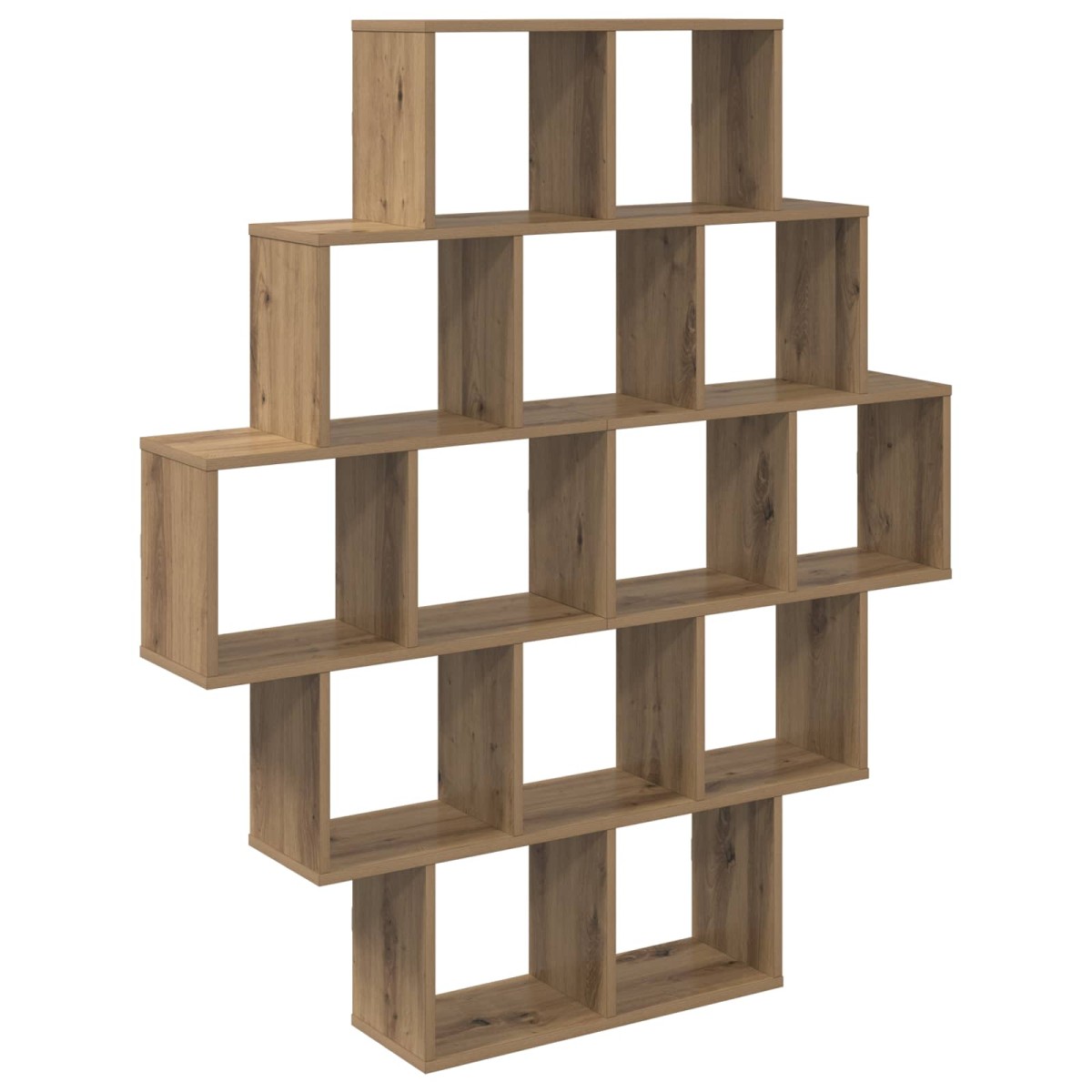 vidaXL Ράφι Τοίχου Artisan Δρυς 120 x 20 x 136 εκ Επεξεργασμένο Ξύλο