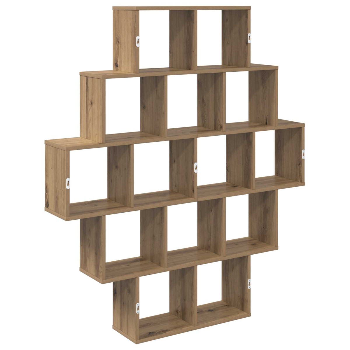 vidaXL Ράφι Τοίχου Artisan Δρυς 120 x 20 x 136 εκ Επεξεργασμένο Ξύλο