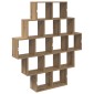 vidaXL Ράφι Τοίχου Artisan Δρυς 120 x 20 x 136 εκ Επεξεργασμένο Ξύλο