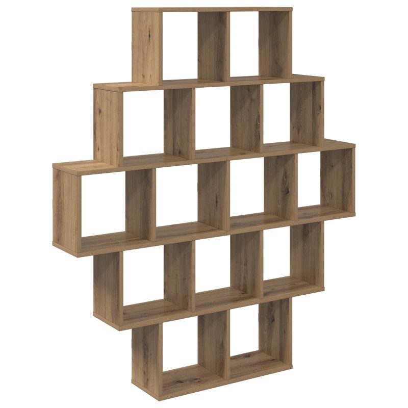 vidaXL Ράφι Τοίχου Artisan Δρυς 120 x 20 x 136 εκ Επεξεργασμένο Ξύλο