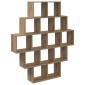vidaXL Ράφι Τοίχου Artisan Δρυς 120 x 20 x 136 εκ Επεξεργασμένο Ξύλο