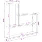vidaXL Ράφι Τοίχου Παλαιωμένο ξύλο 60 x 11 x 60 εκ. Επεξεργασμένο Ξύλο