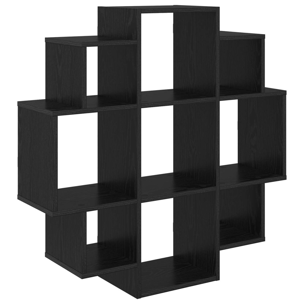 vidaXL Ράφι Τοίχου Μαύρη Δρυς 90 x 25 x 90 εκ. Επεξεργασμένο Ξύλο