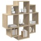 vidaXL Ράφι Τοίχου Sonoma Δρυς 90 x 25 x 90 εκ. Επεξεργασμένο Ξύλο