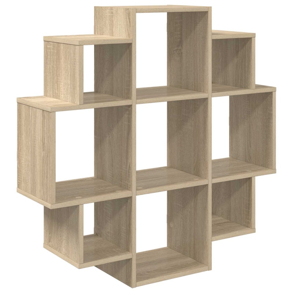 vidaXL Ράφι Τοίχου Sonoma Δρυς 90 x 25 x 90 εκ. Επεξεργασμένο Ξύλο