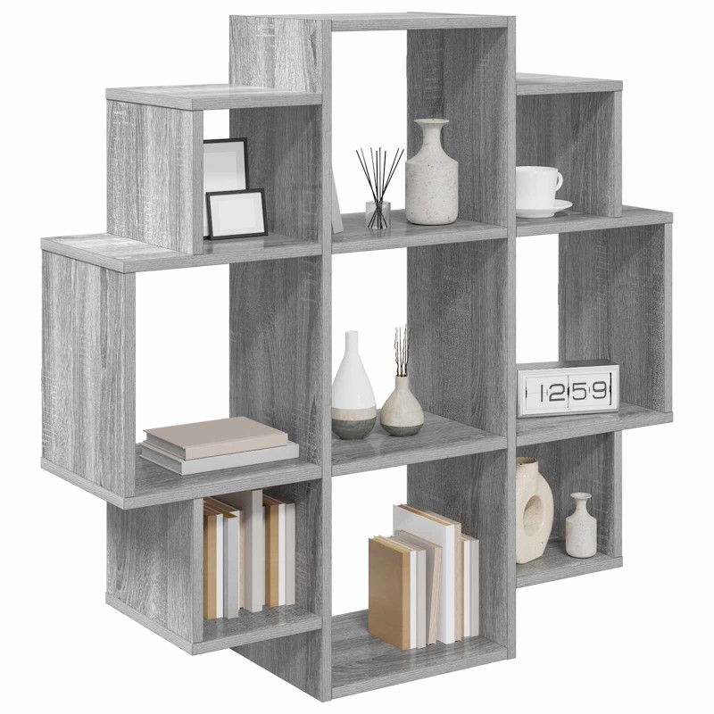 vidaXL Ράφι Τοίχου Γκρι Sonoma 90 x 25 x 90 εκ. Επεξεργασμένο Ξύλο