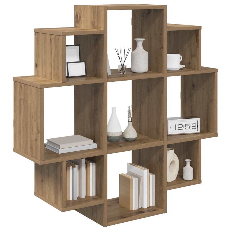 vidaXL Ράφι Τοίχου Artisan Δρυς 90 x 25 x 90 εκ. Επεξεργασμένο Ξύλο