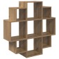 vidaXL Ράφι Τοίχου Artisan Δρυς 90 x 25 x 90 εκ. Επεξεργασμένο Ξύλο