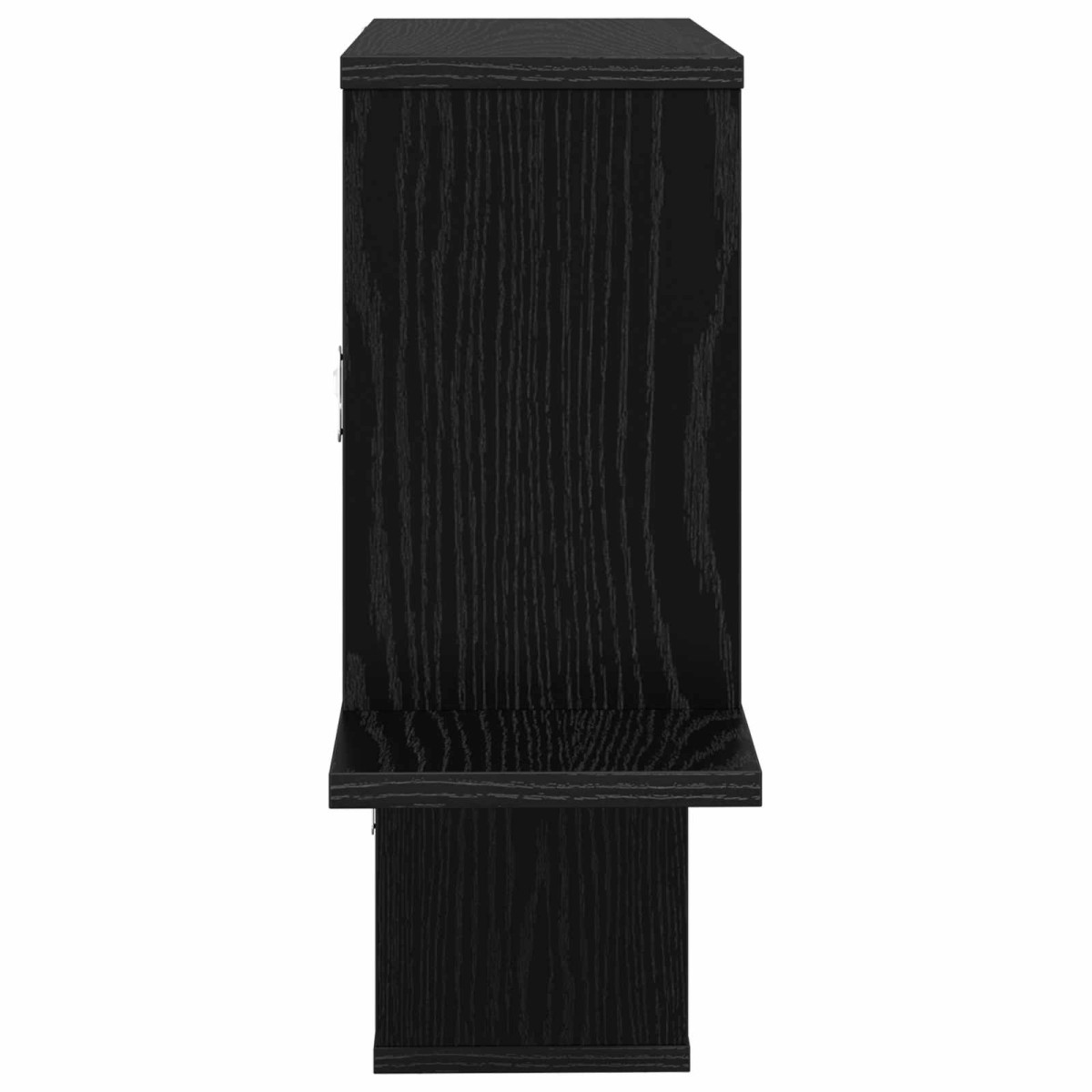 vidaXL Ράφι Τοίχου Μαύρη Δρυς 122 x 18 x 60 εκ. Επεξεργασμένο Ξύλο