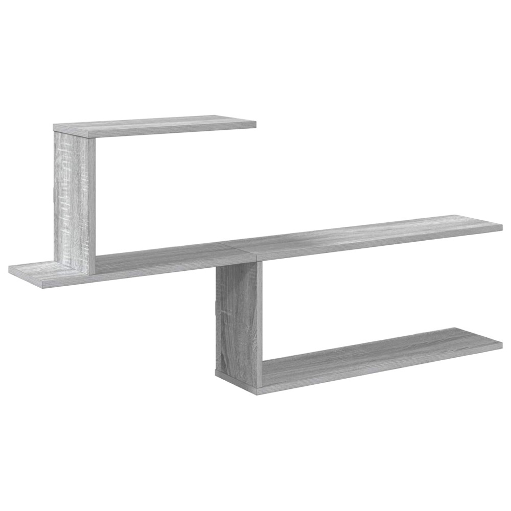 vidaXL Ράφι Τοίχου Γκρι Sonoma 122 x 18 x 60 εκ. Επεξεργασμένο Ξύλο