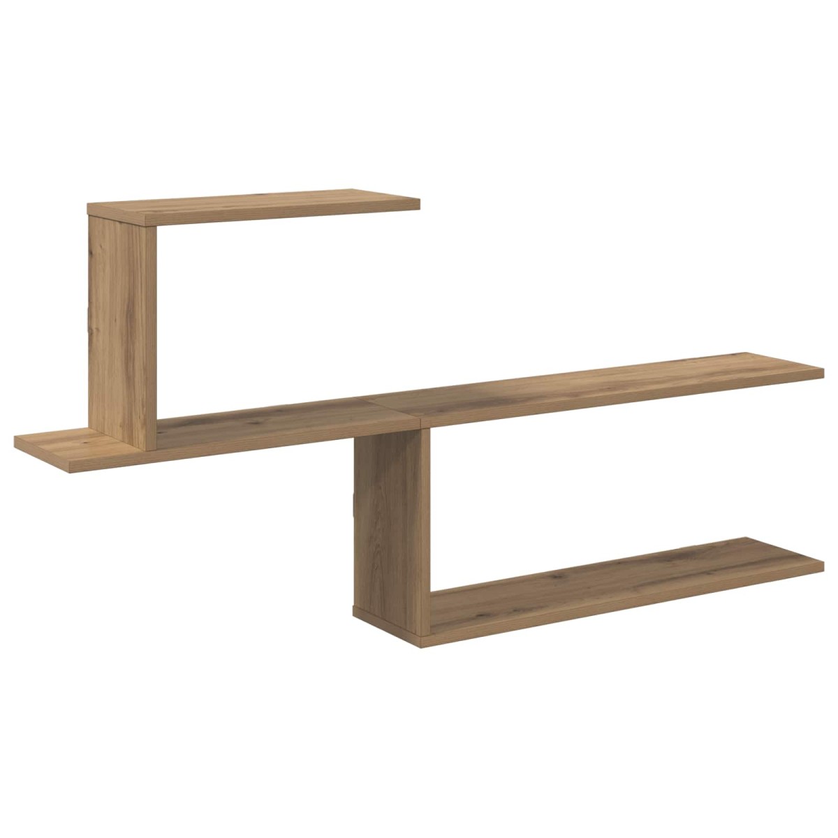 vidaXL Ράφι Τοίχου Artisan Δρυς 122 x 18 x 60 εκ. Επεξεργασμένο Ξύλο