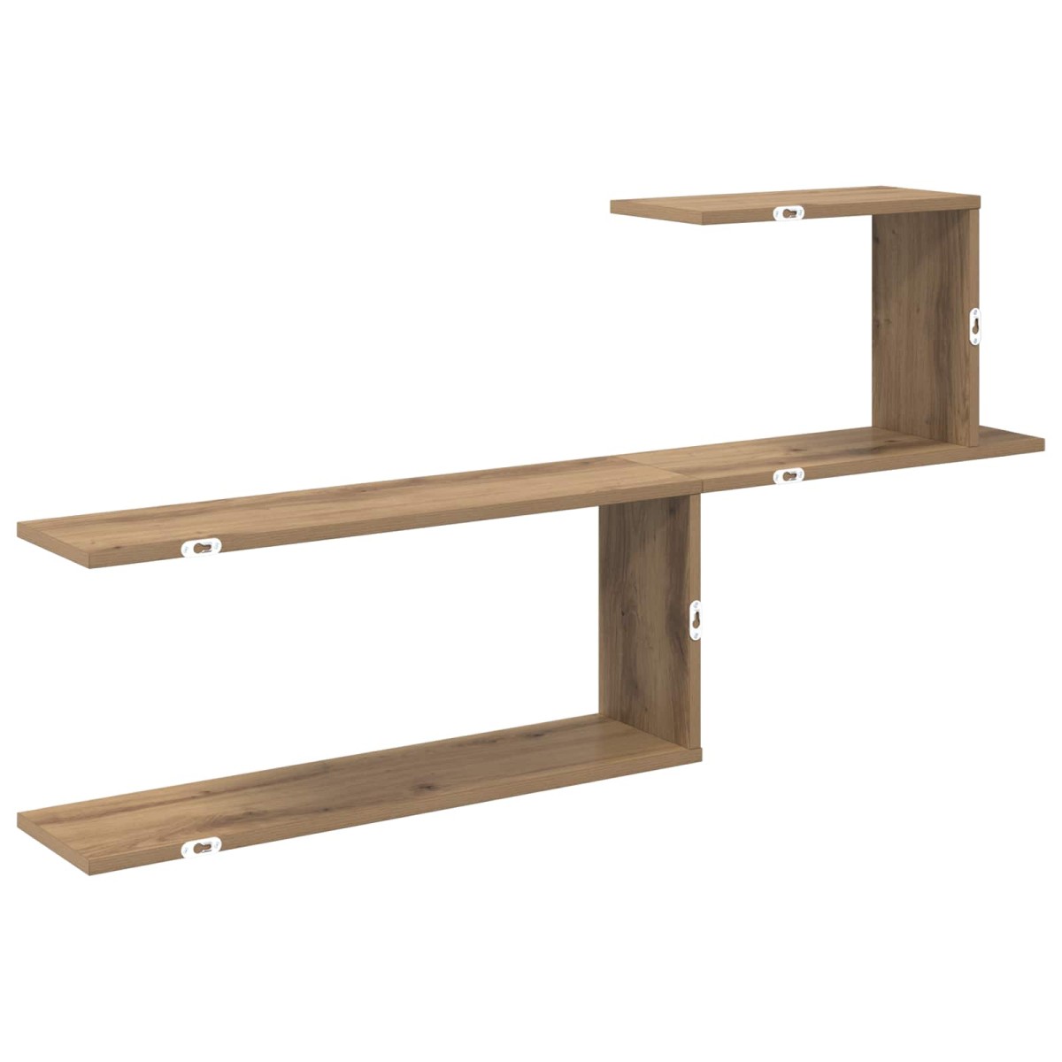 vidaXL Ράφι Τοίχου Artisan Δρυς 122 x 18 x 60 εκ. Επεξεργασμένο Ξύλο