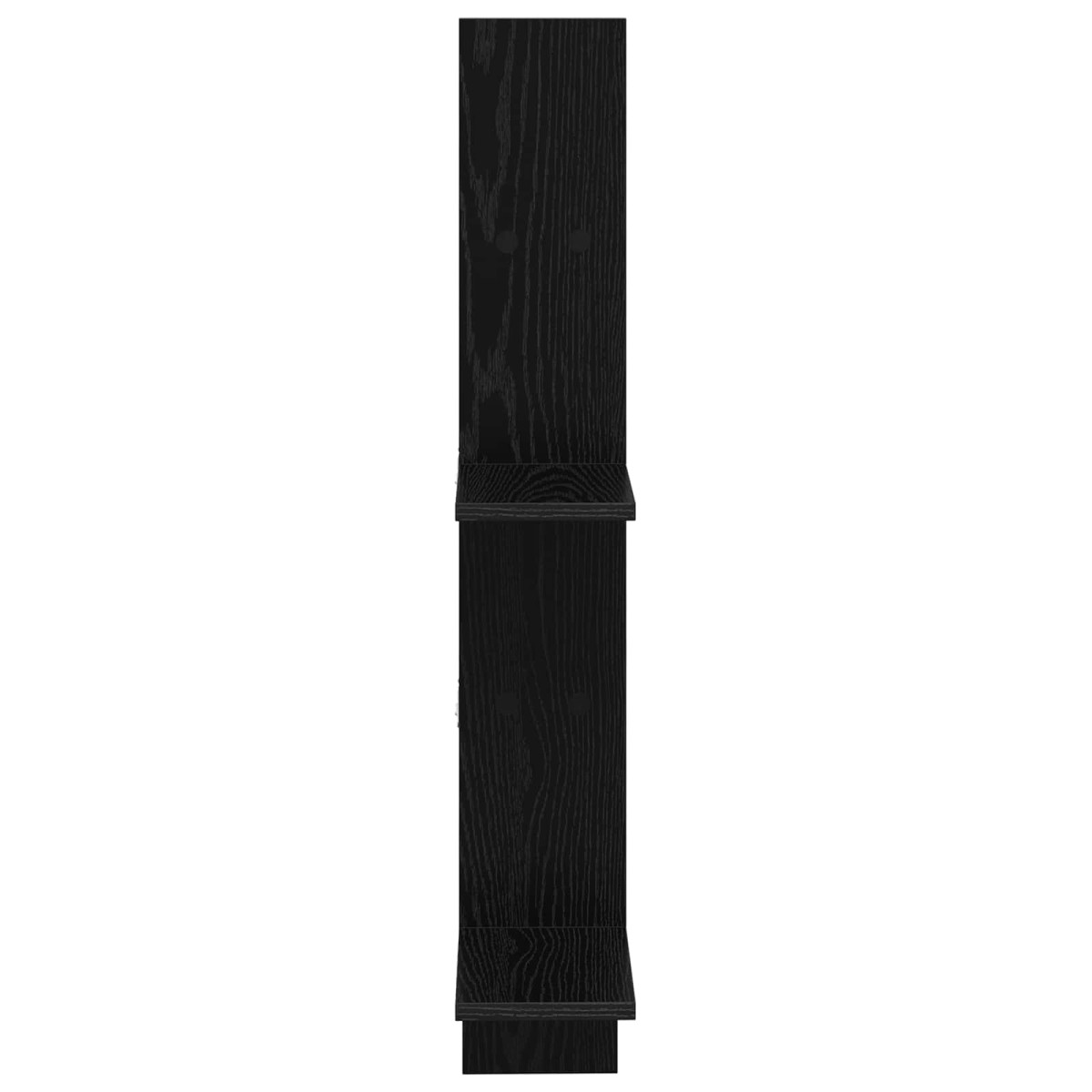 vidaXL Ράφι Τοίχου Μαύρη Δρυς 61 x 15 x 102 εκ Επεξεργασμένο Ξύλο