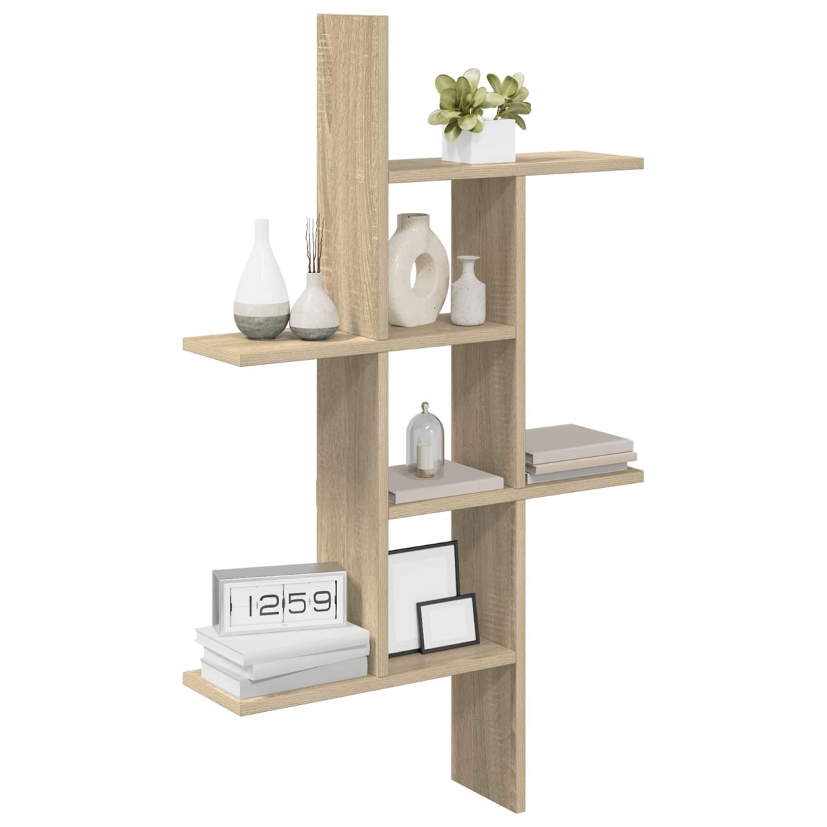 vidaXL Ράφι Τοίχου Sonoma Δρυς 61 x 15 x 102 εκ Επεξεργασμένο Ξύλο
