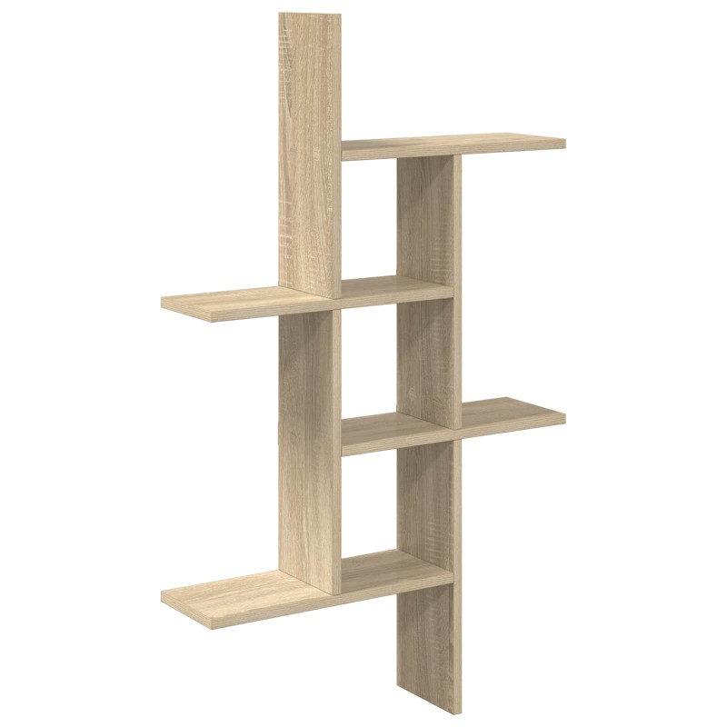 vidaXL Ράφι Τοίχου Sonoma Δρυς 61 x 15 x 102 εκ Επεξεργασμένο Ξύλο