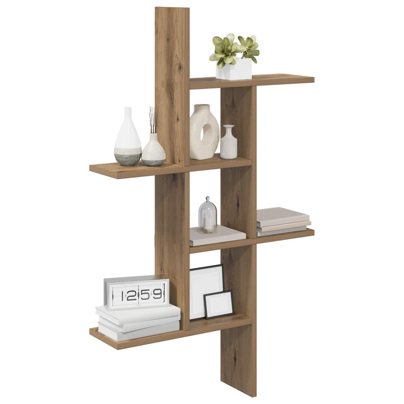 vidaXL Ράφι Τοίχου Artisan Δρυς 61 x 15 x 102 εκ Επεξεργασμένο Ξύλο