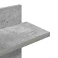 vidaXL Ράφι Τοίχου Γκρι Σκυροδέματος 48,5 x 15 x 101 εκ