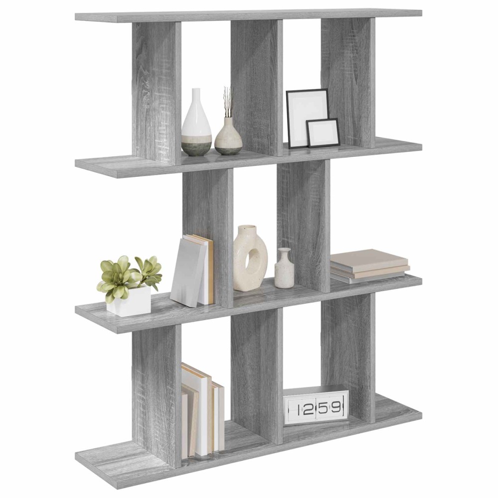 vidaXL Ράφι Τοίχου Γκρι Sonoma 80 x 20 x 96 εκ. Επεξεργασμένο Ξύλο