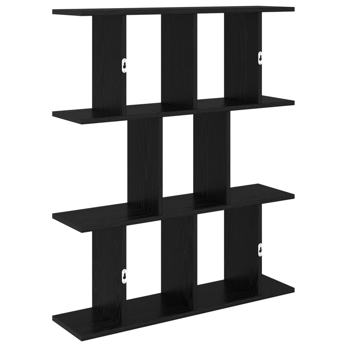 vidaXL Ράφι Τοίχου Μαύρη Δρυς 102 x 20 x 96 εκ Επεξεργασμένο Ξύλο
