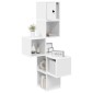 vidaXL Ράφι Γωνίας Τοίχου Λευκό 48 x 48 x 120 εκ. Επεξεργασμένο Ξύλο