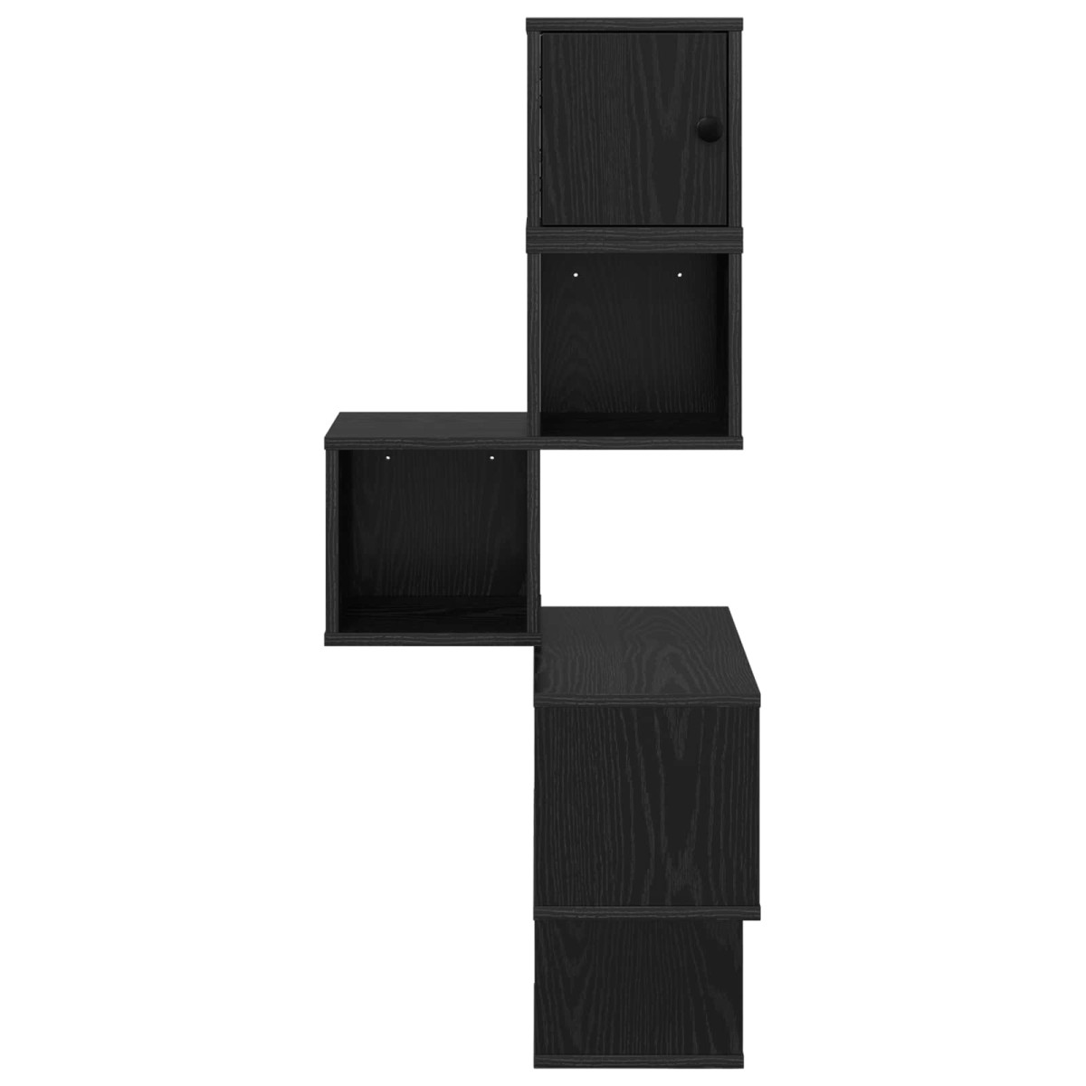 vidaXL Ράφι Γωνίας Τοίχου Μαύρη Δρυς 48 x 48 x 120 εκ.