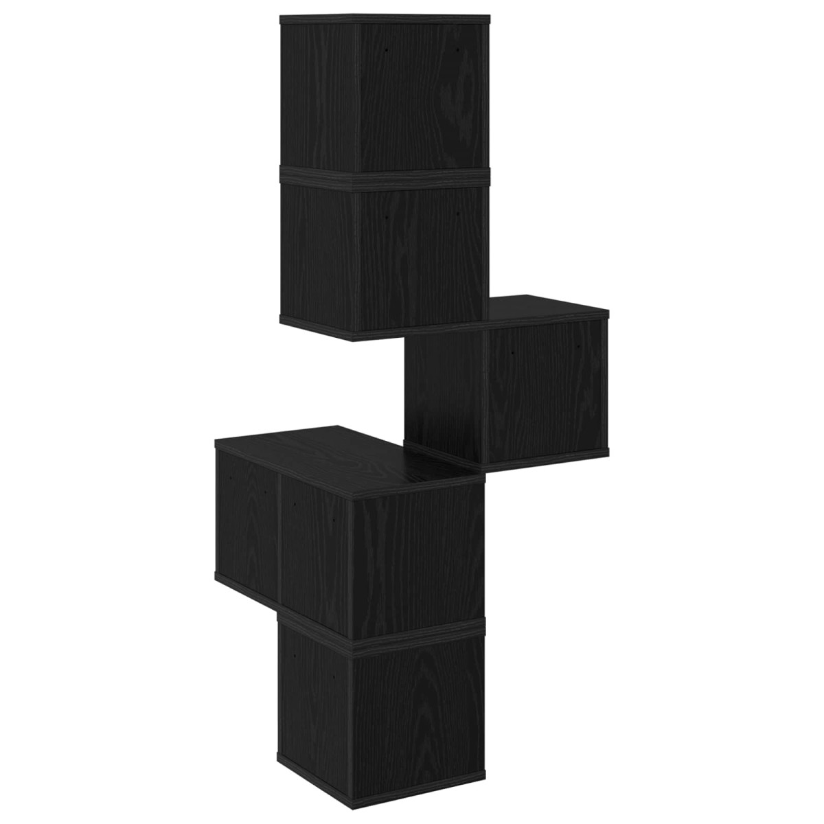 vidaXL Ράφι Γωνίας Τοίχου Μαύρη Δρυς 48 x 48 x 120 εκ.
