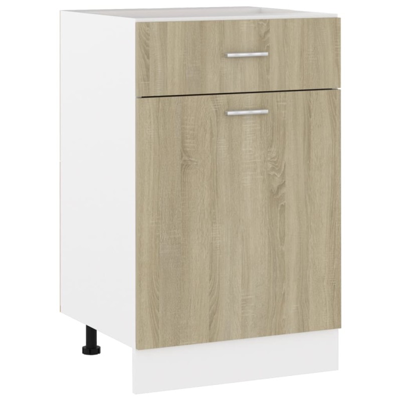 vidaXL Ντουλάπι με Συρτάρια "Lyon" σε Χρώμα Sonoma Δρυς 50x46x81,5 εκ. από Τεχνητό Ξύλο
