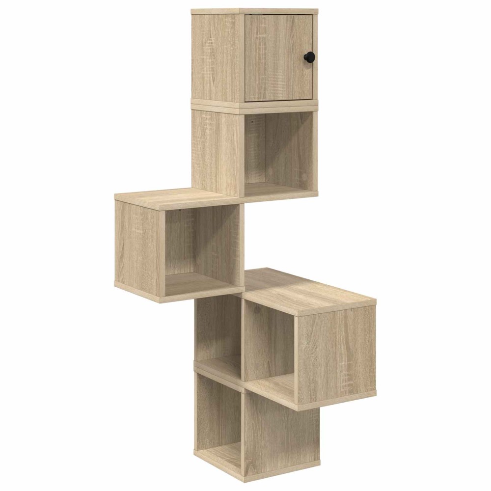 vidaXL Ράφι Γωνίας Τοίχου Sonoma Δρυς 48 x 48 x 120 εκ.
