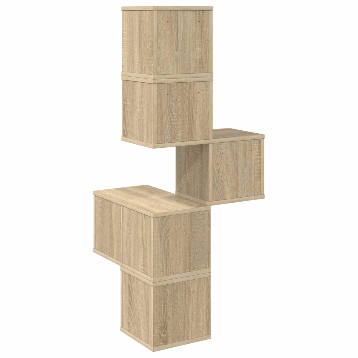 vidaXL Ράφι Γωνίας Τοίχου Sonoma Δρυς 48 x 48 x 120 εκ.