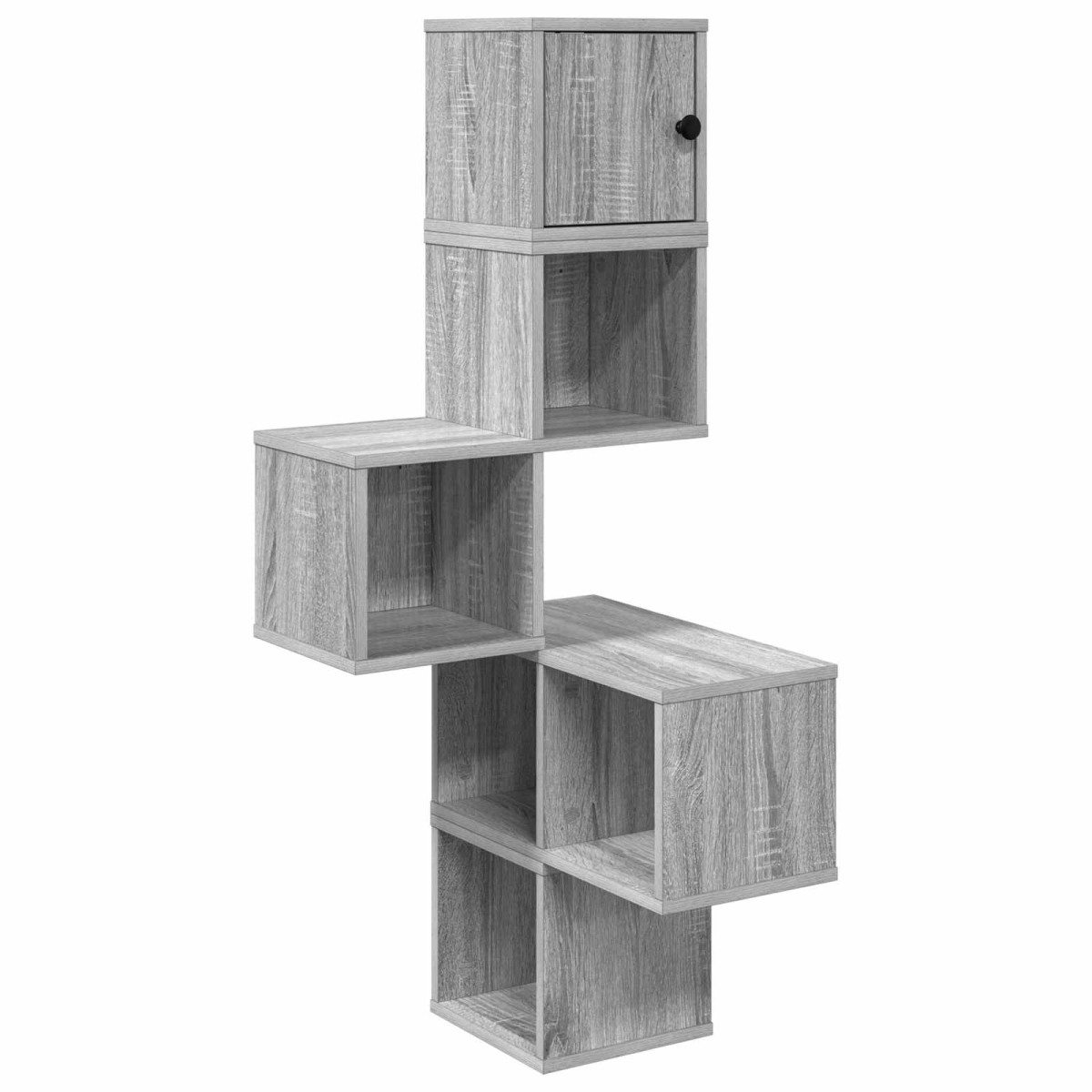 vidaXL Ράφι Γωνίας Τοίχου Γκρι Sonoma 48 x 48 x 120 εκ.