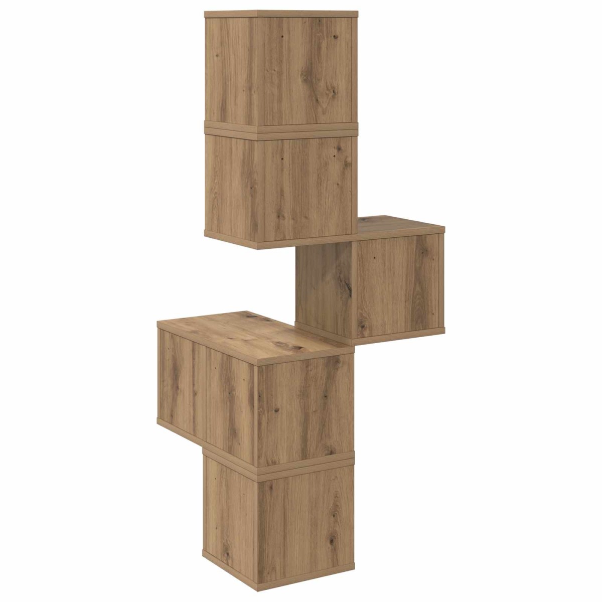 vidaXL Ράφι Γωνίας Τοίχου Artisan Δρυς 48 x 48 x 120 εκ.