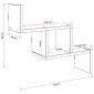 vidaXL Ράφι Τοίχου Παλαιωμένο ξύλο 48 x 15 x 42 εκ Επεξεργασμένο Ξύλο