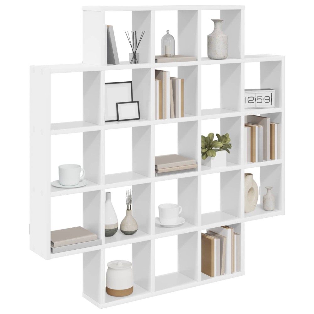 vidaXL Ράφι Τοίχου Λευκό 100 x 13 x 100 εκ Επεξεργασμένο Ξύλο
