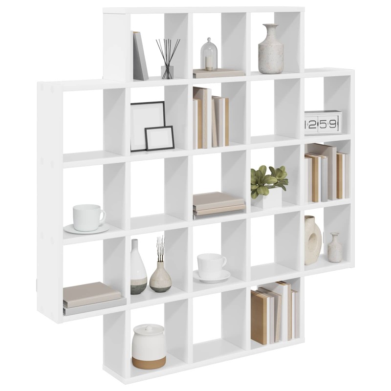 vidaXL Ράφι Τοίχου Λευκό 100 x 13 x 100 εκ Επεξεργασμένο Ξύλο