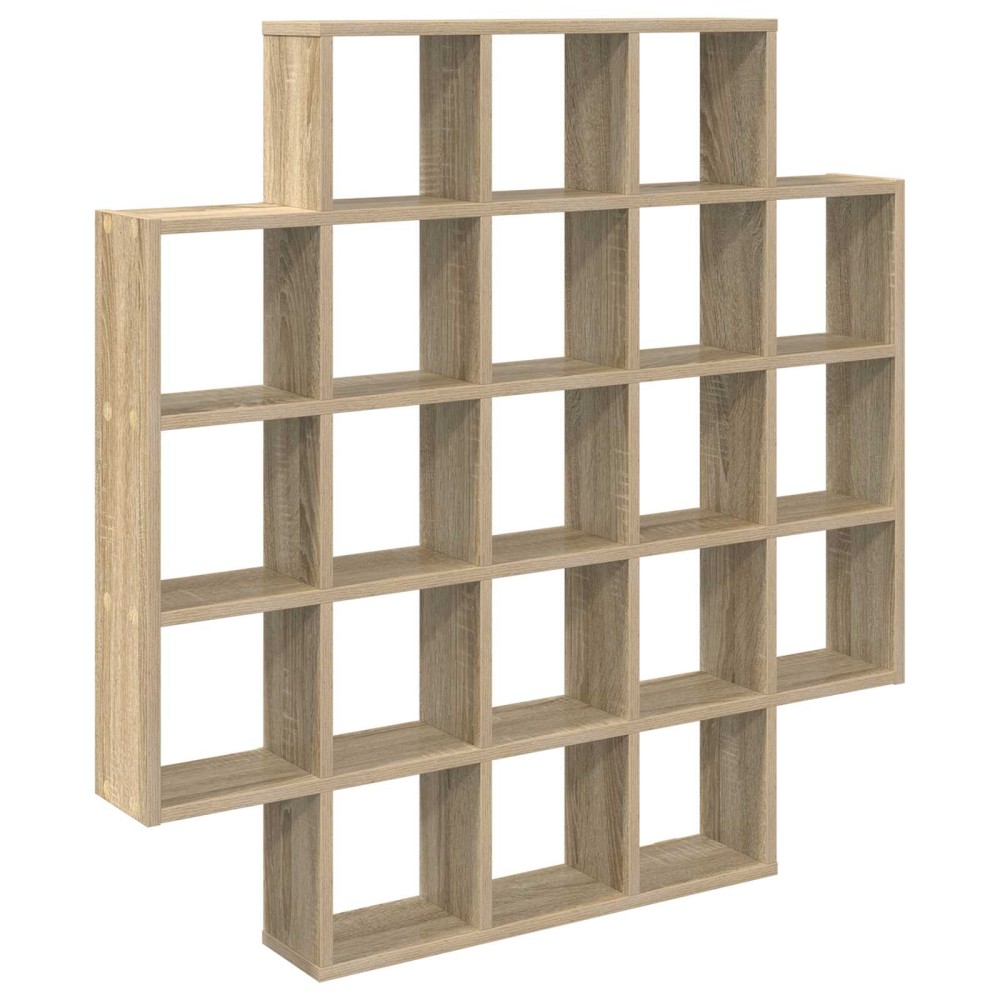 vidaXL Ράφι Τοίχου Sonoma Δρυς 100 x 13 x 100 εκ Επεξεργασμένο Ξύλο