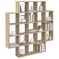 vidaXL Ράφι Τοίχου Sonoma Δρυς 100 x 13 x 100 εκ Επεξεργασμένο Ξύλο