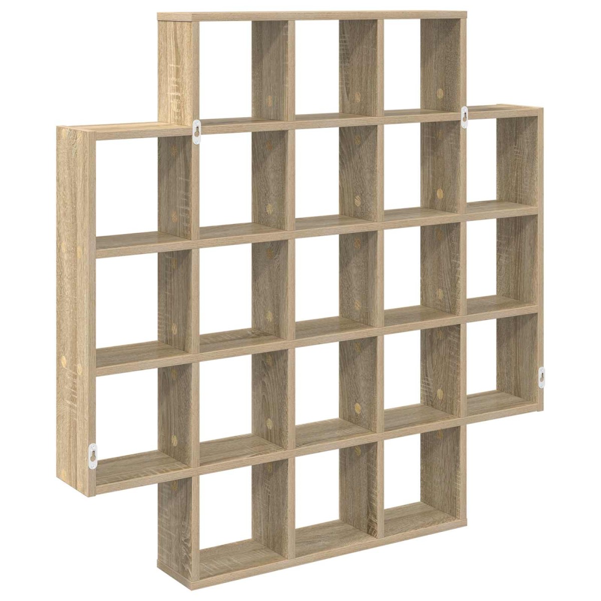 vidaXL Ράφι Τοίχου Sonoma Δρυς 100 x 13 x 100 εκ Επεξεργασμένο Ξύλο