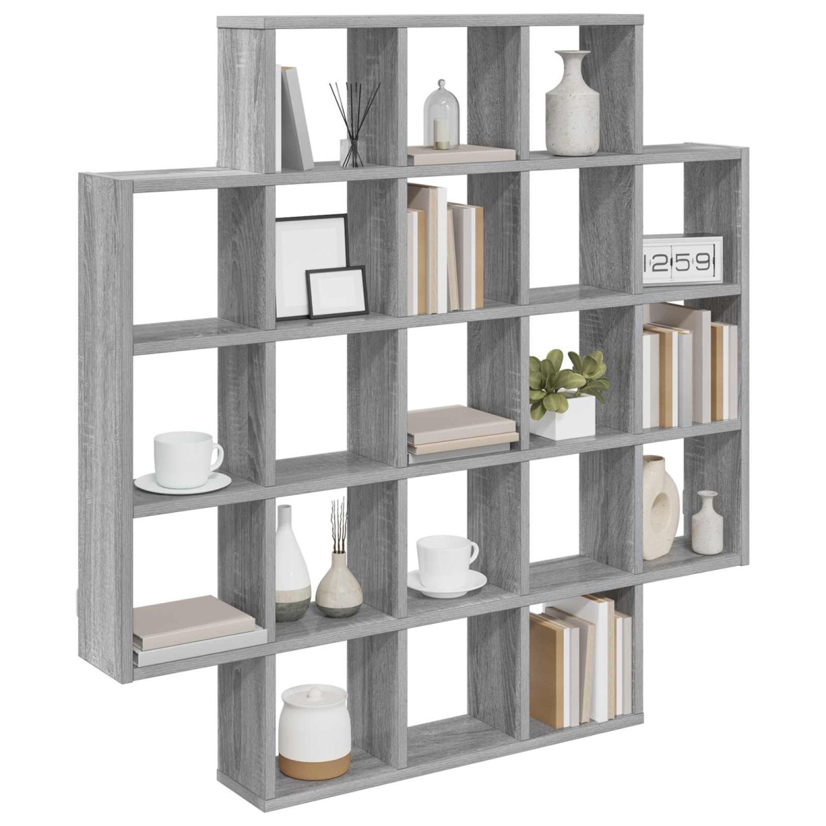 vidaXL Ράφι Τοίχου Γκρι Sonoma 100 x 13 x 100 εκ Επεξεργασμένο Ξύλο